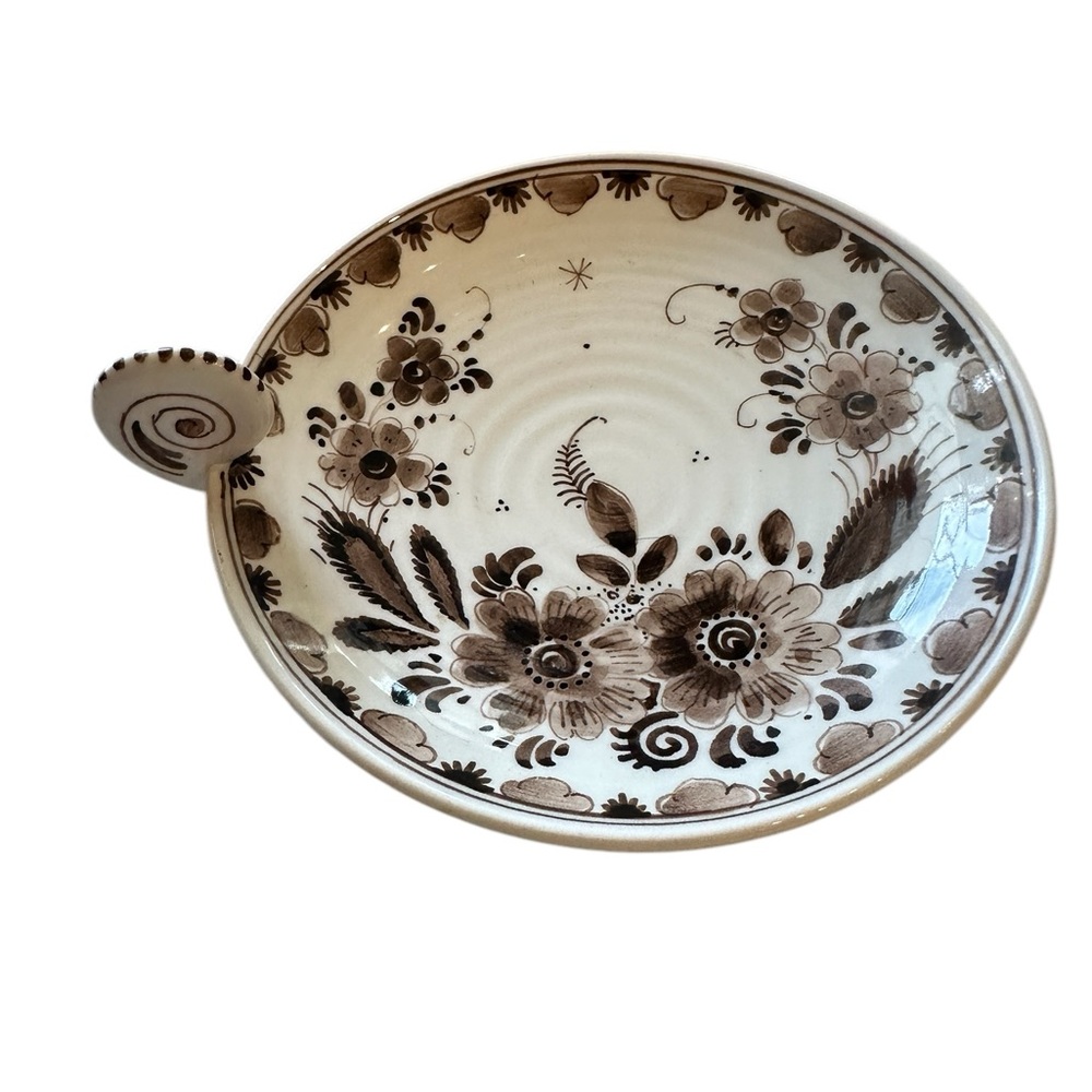 Delfts Saucer with handle #741 Made in Holland Schoonhoven